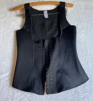 Em Shapewear Colombian Faja Waist Trainer Compression Vest Black Excellent Cond